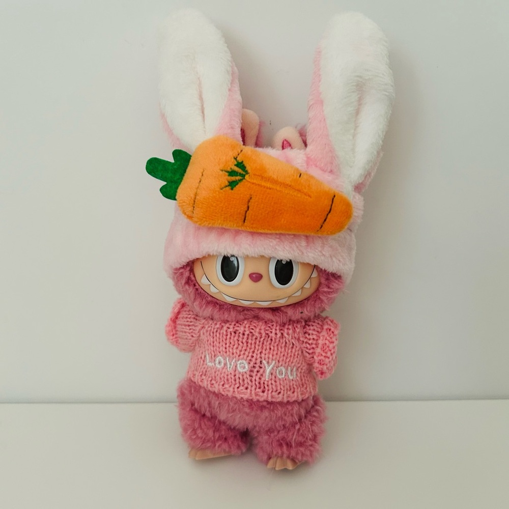 Plush Doll Outfit Pink Knit Top and Hat ~DOLL NOT INCLUDED~